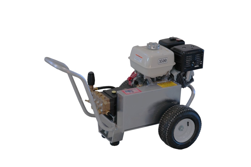 A cold-water pressure washer
